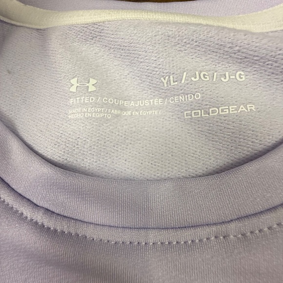 Under Armour Girls Cold Gear Longsleeve Crewneck Base Layer Lavender NWT Large - Picture 7 of 11
